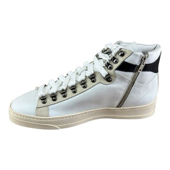 P448 Taylor Nova White Sneaker Leather Made in Italy Size 9|42 Eu main image 9